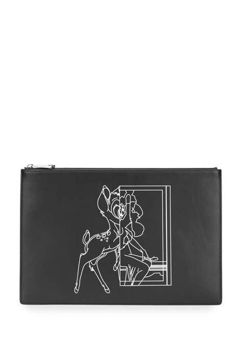 Givenchy Iconic Prints Bambi Large Pouch, Black 